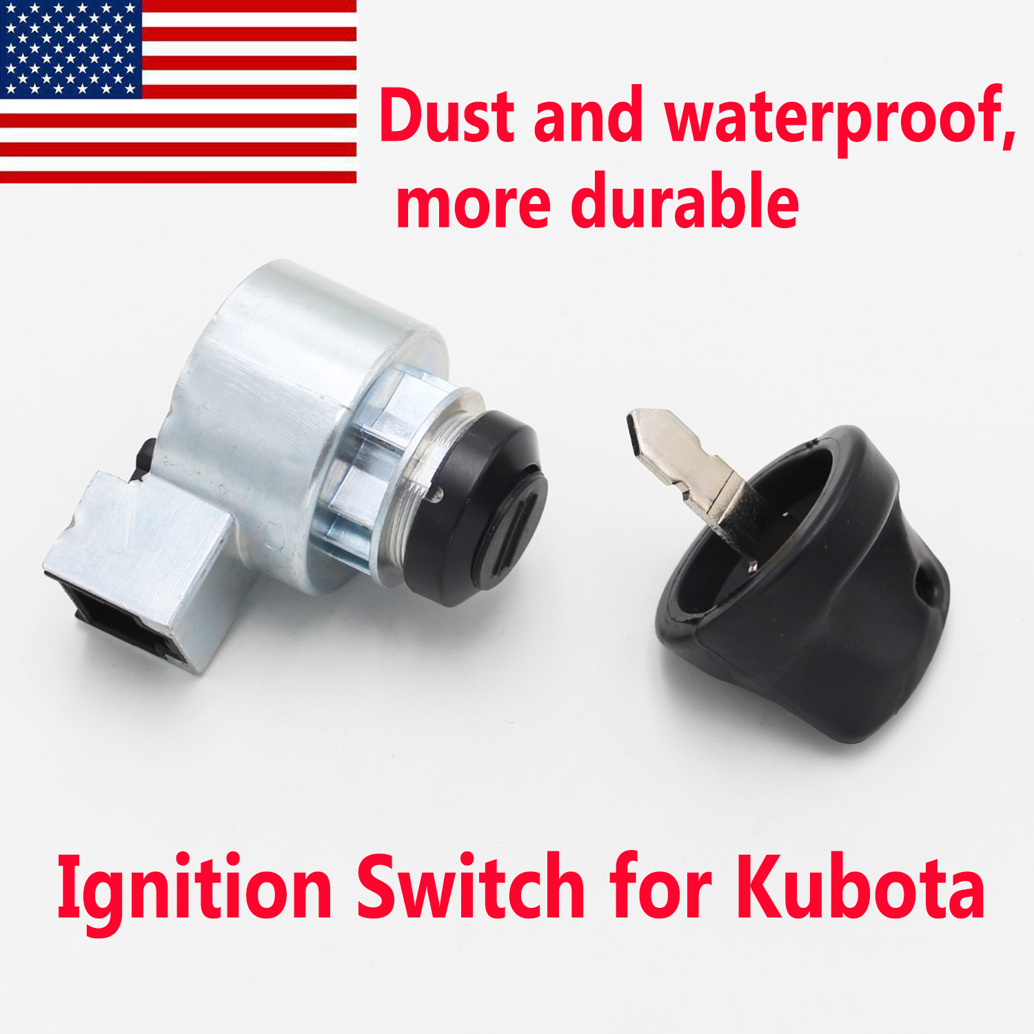 Ignition Switch with Key for Kubota B2100 B7500 B2400 B1700 B7510 6C040